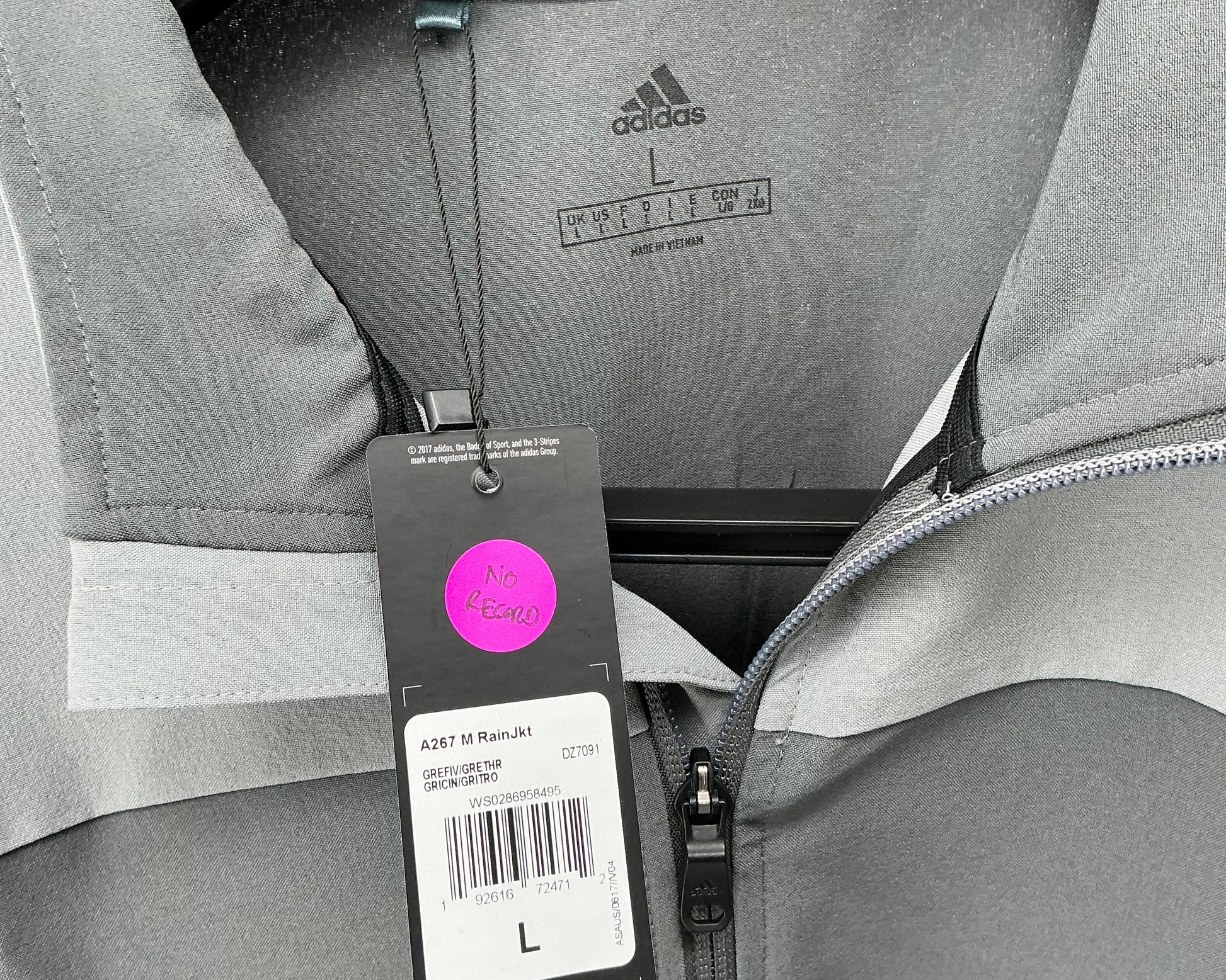 Adidas Zip Up Rain Jacket Unknown Film Wardrobe Wardrobe Y'allywood Props