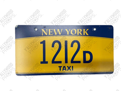 Taxi License Plate Coming 2 America (2021) Movie Prop Y'allywood Props Screen Used - 12I2d