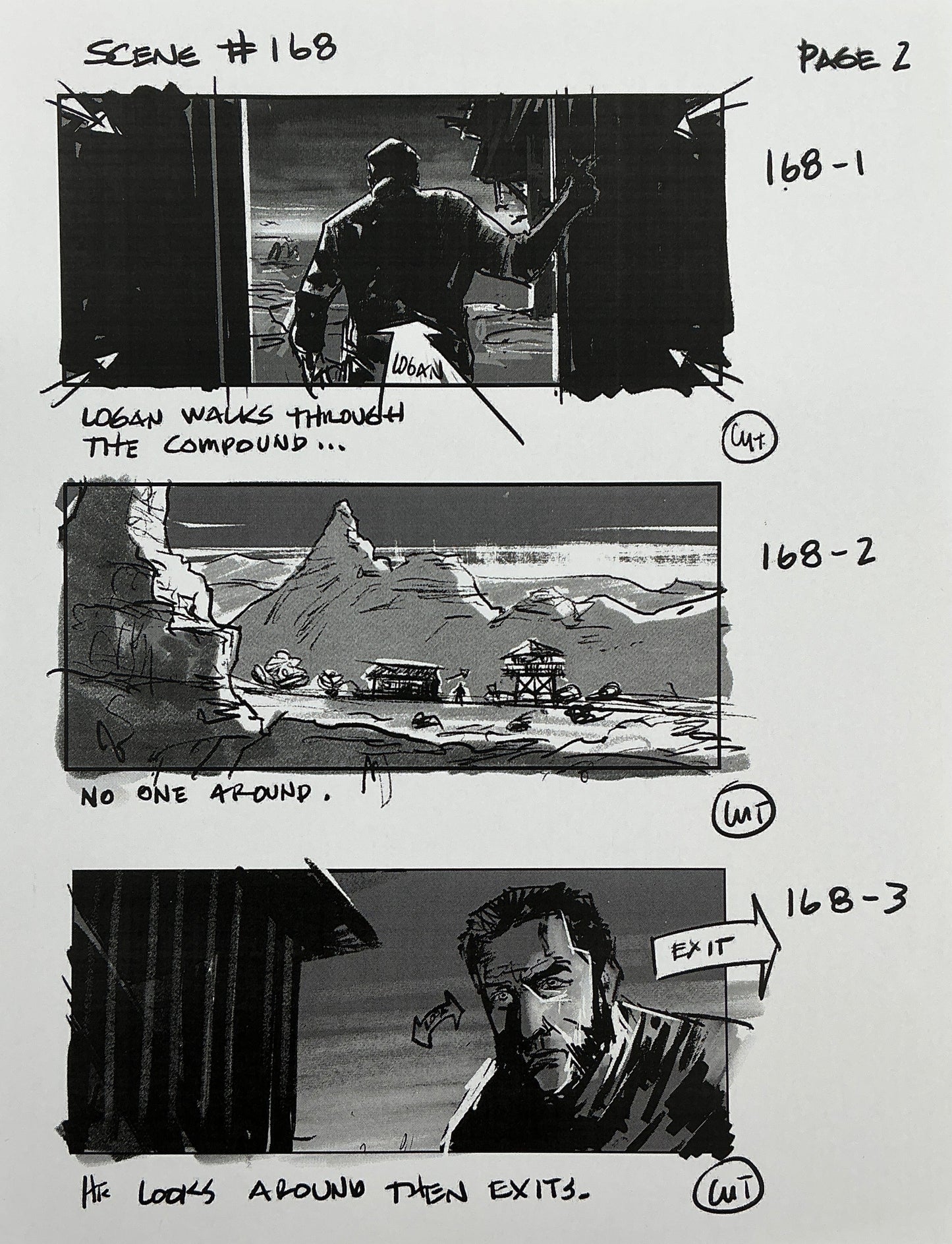 Storyboards Eden-Finale Scene 167 Logan (2017) Memorabilia Y'allywood Props 2