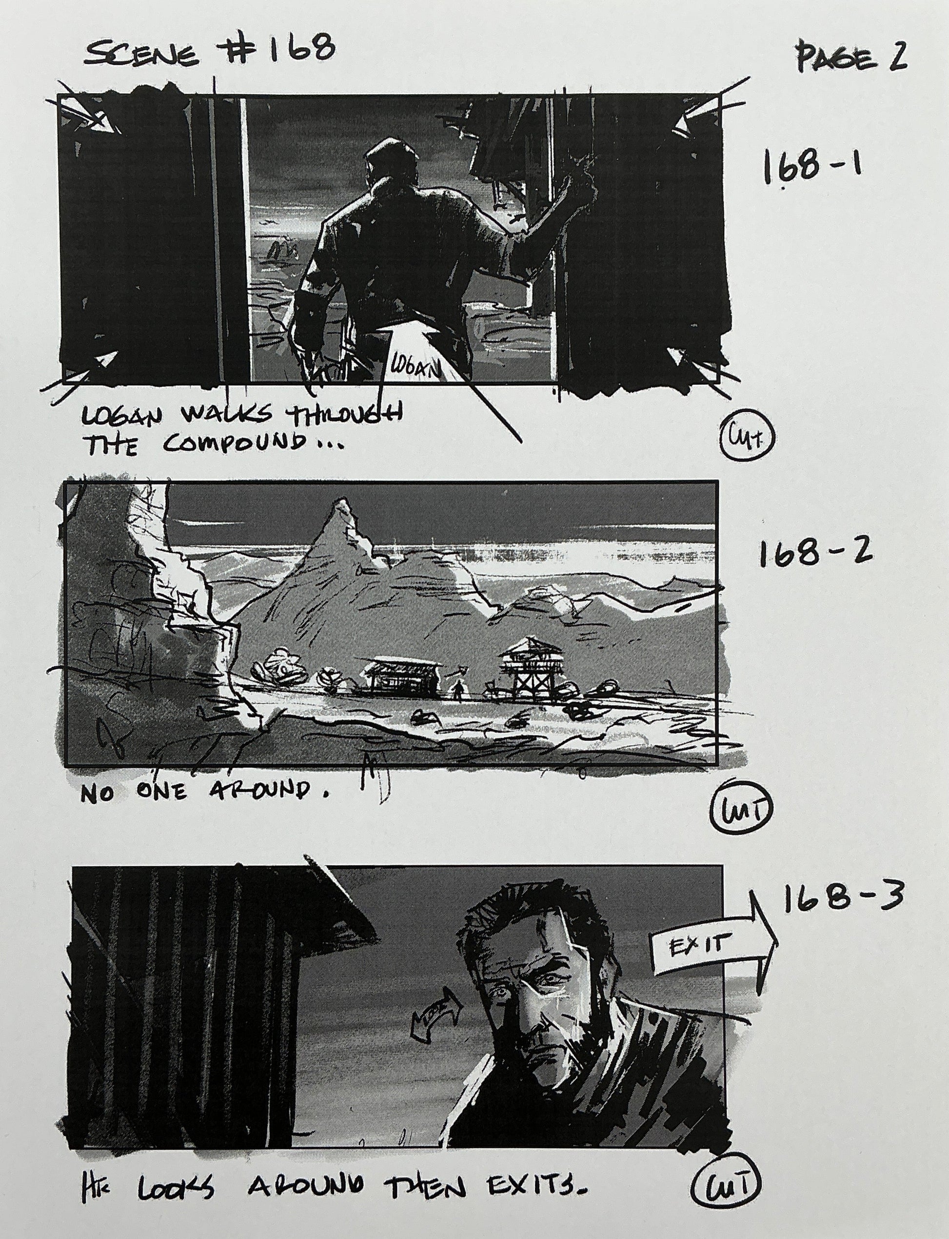 Storyboards Eden-Finale Scene 167 Logan (2017) Memorabilia Y'allywood Props 2