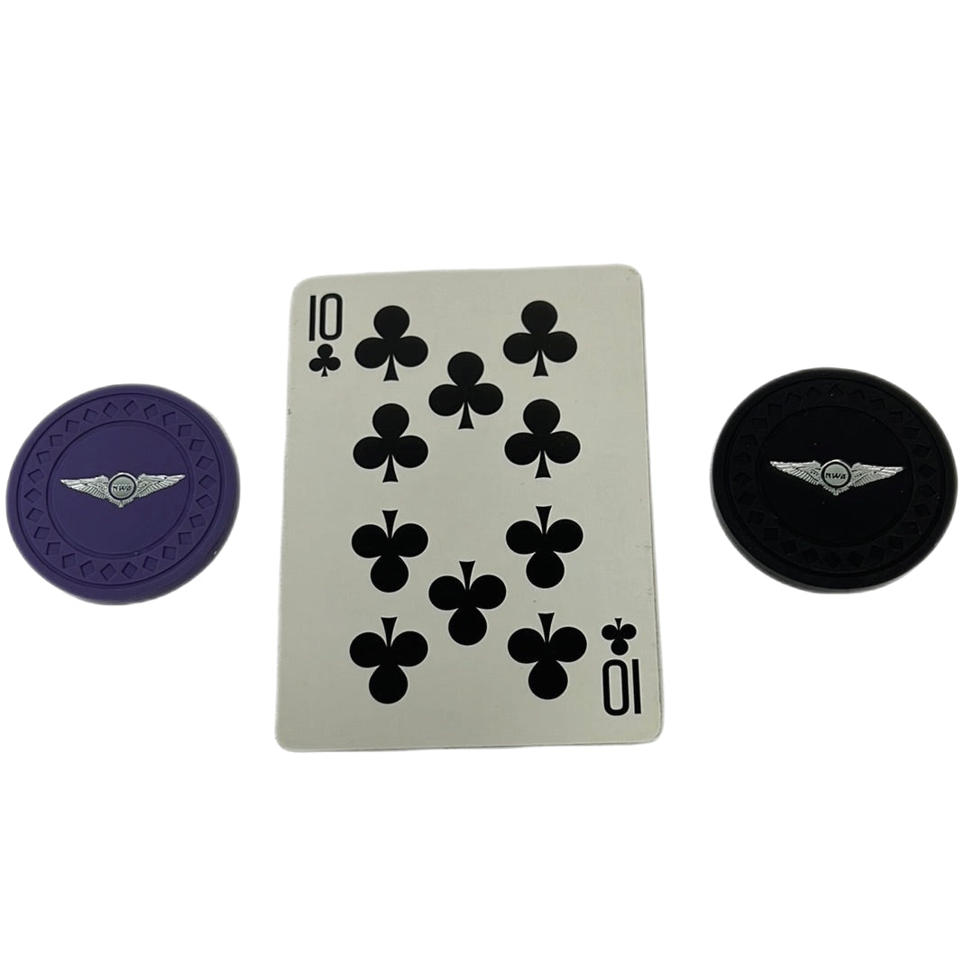 NWA Poker Chips and Card from Soul Plane Movie Prop Y'allywood Props 10 Clubs  