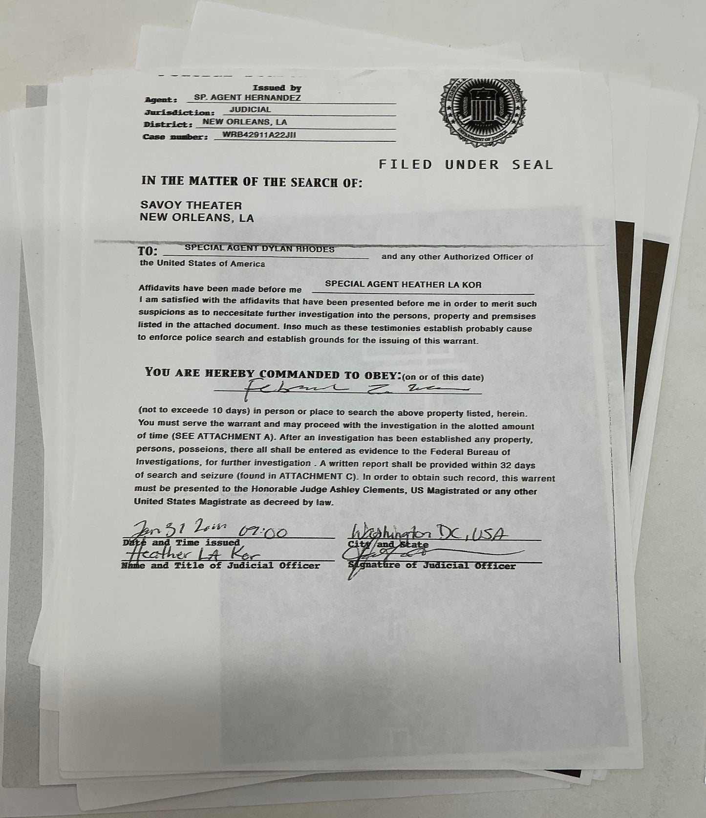 Merritt McKinney FBI File Now You See Me (2013) Memorabilia Y'allywood Props