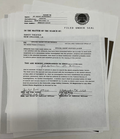 Merritt McKinney FBI File Now You See Me (2013) Memorabilia Y'allywood Props
