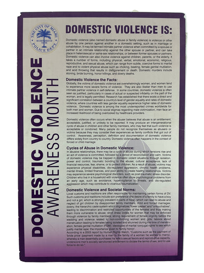 Miami Police Department Domestic Violence Sign Bad Boys For Life (2020) Movie Prop Y'allywood Props