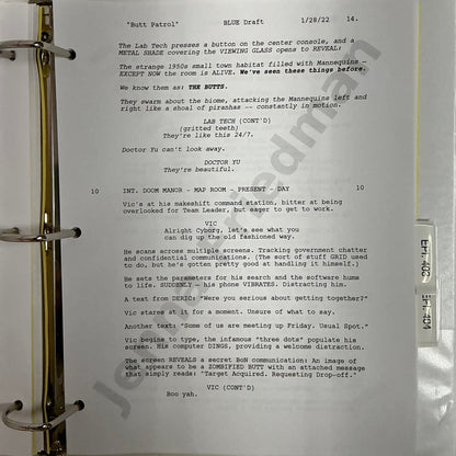 Scripts Episodes 401-405 Doom Patrol (2019) Movie Prop Y'allywood Props