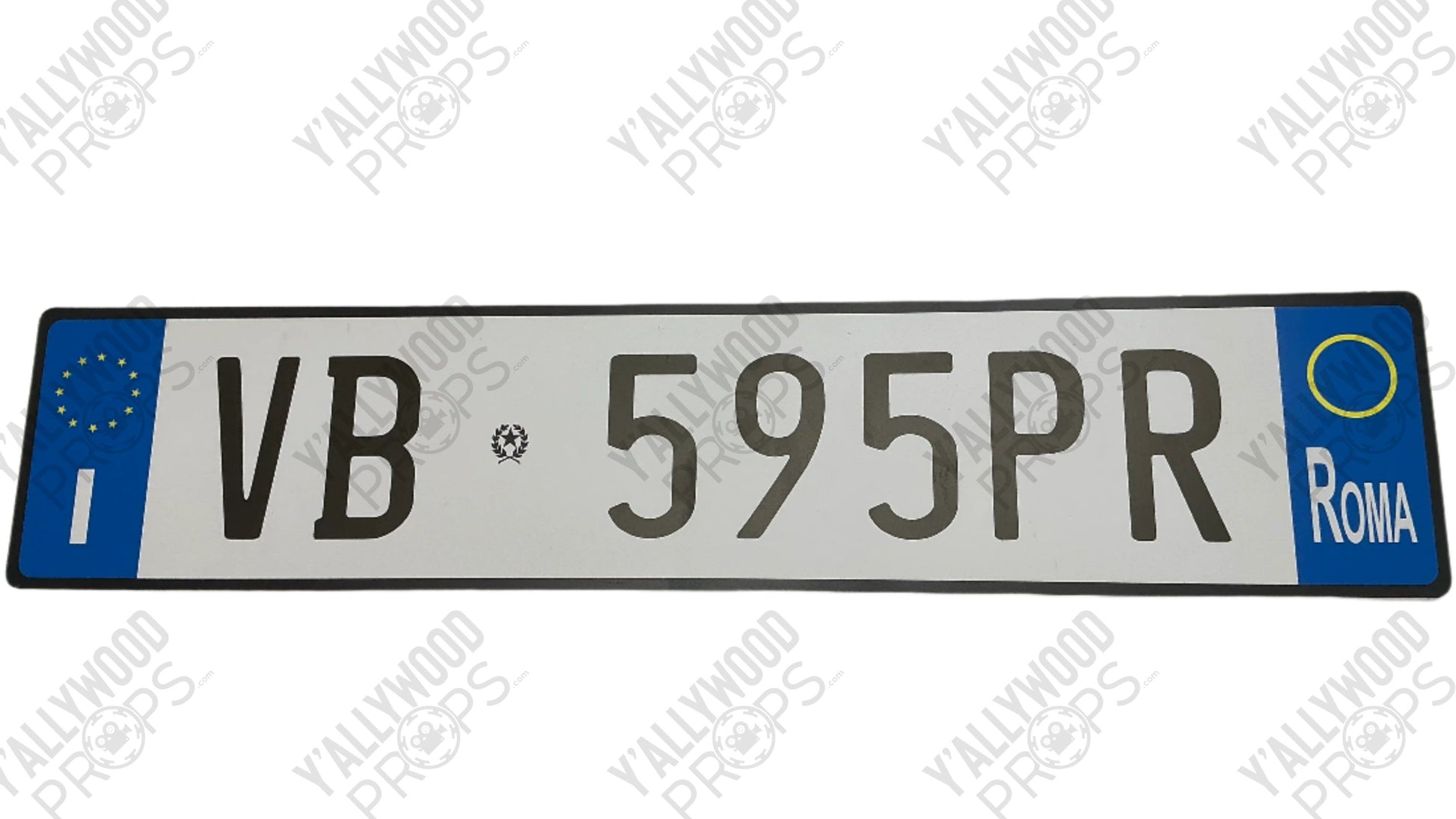 Rome License Plates Red Notice (2021) Movie Prop Y'allywood Props VB595PR Front