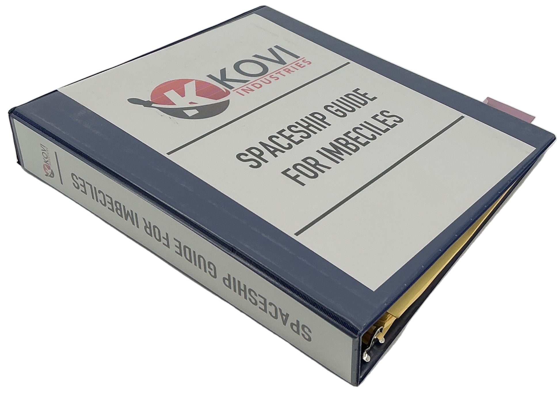 Kovi Industries Binders Moonshot (2022) Movie Props Y'allywood Props Spaceship Guide for Imbeciles