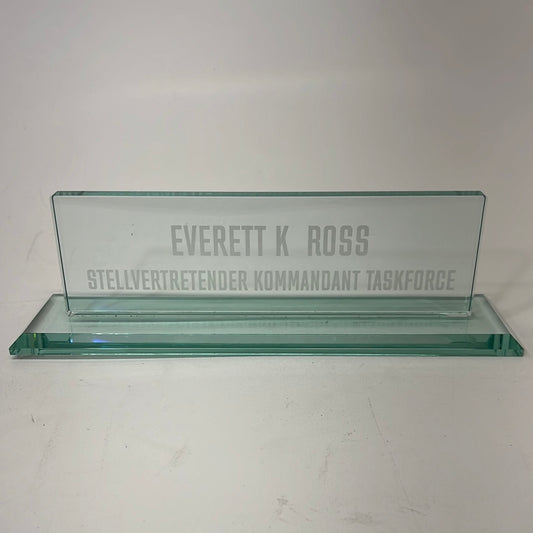 Everett K. Ross Desk Nameplate from Captain America: Civil War Movie Prop Atlanta Brick Co   