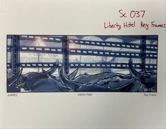 Storyboards Liberty Hotel Scene 37 Logan (2017) Memorabilia Y'allywood Props 1