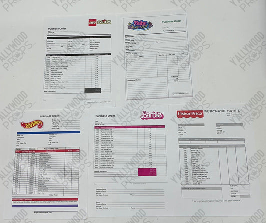 1995 Toy Show Order Forms The Beanie Bubble (2023) Movie Prop Y'allywood Props