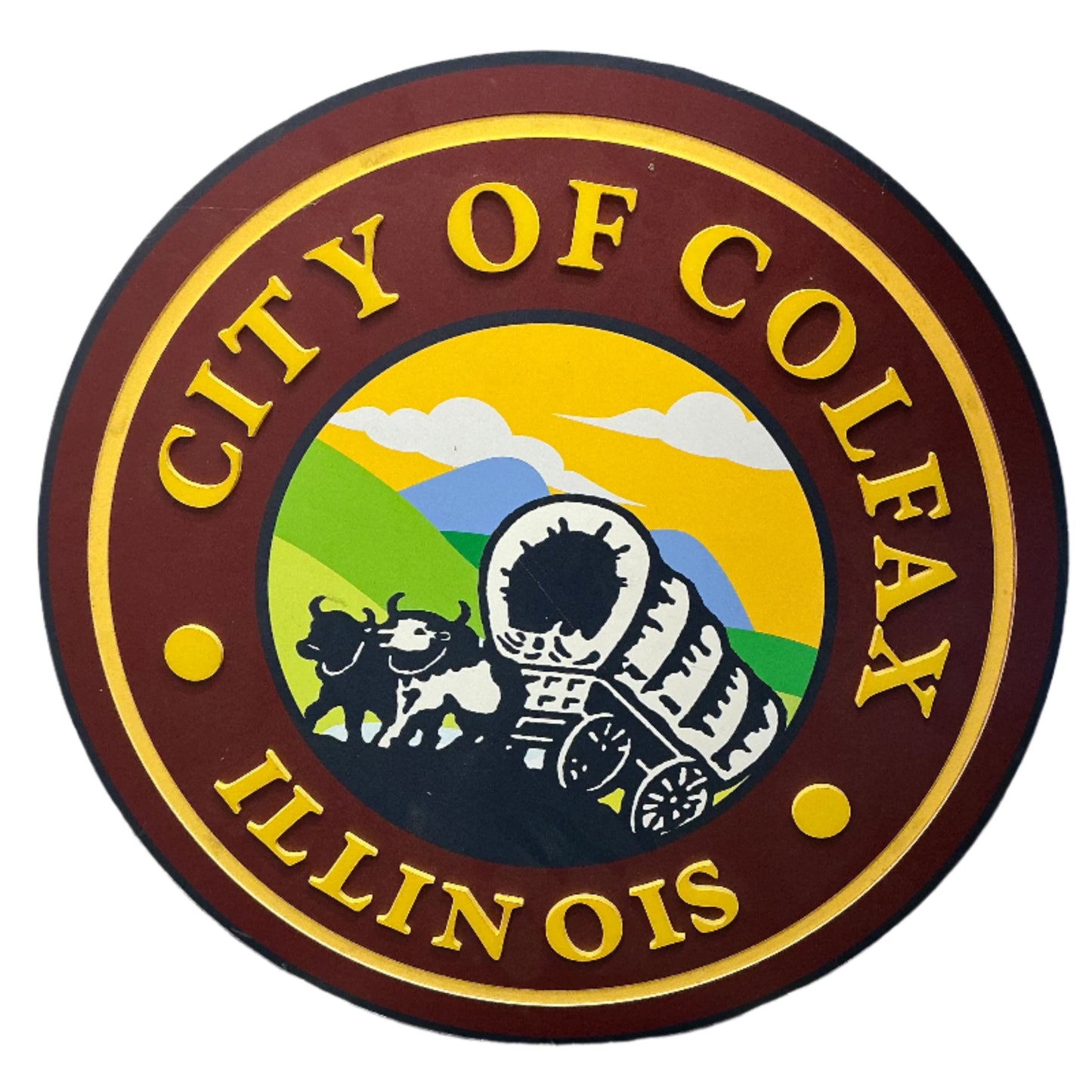 City of Colfax Illinois Sign When the Street Lights Go On (2017-2020) Y'allywood Props