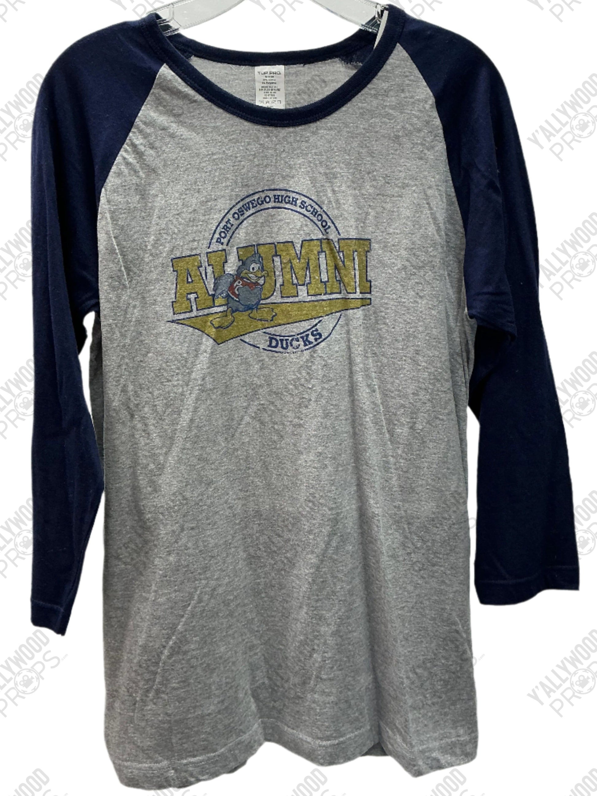 Port Oswego Ducks Alumni Shirt Naomi (2022) Wearable Wardrobe Y'allywood Props