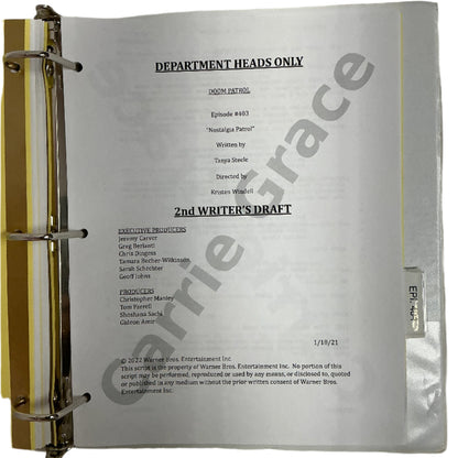 Scripts Episodes 401-405 Doom Patrol (2019) Movie Prop Y'allywood Props