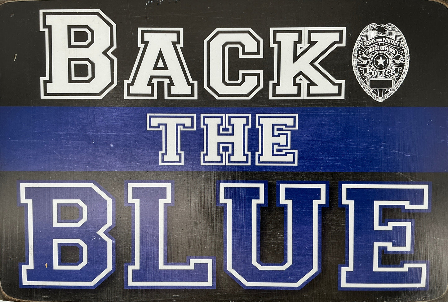 Back The Blue Plaque Marcus' Mancave Bad Boys For Life (2020) Movie Prop Y'allywood Props