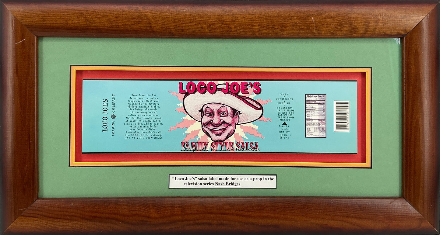 Loco Joe's Salsa Label Nash Bridges (1997) Movie Prop Y'allywood Props
