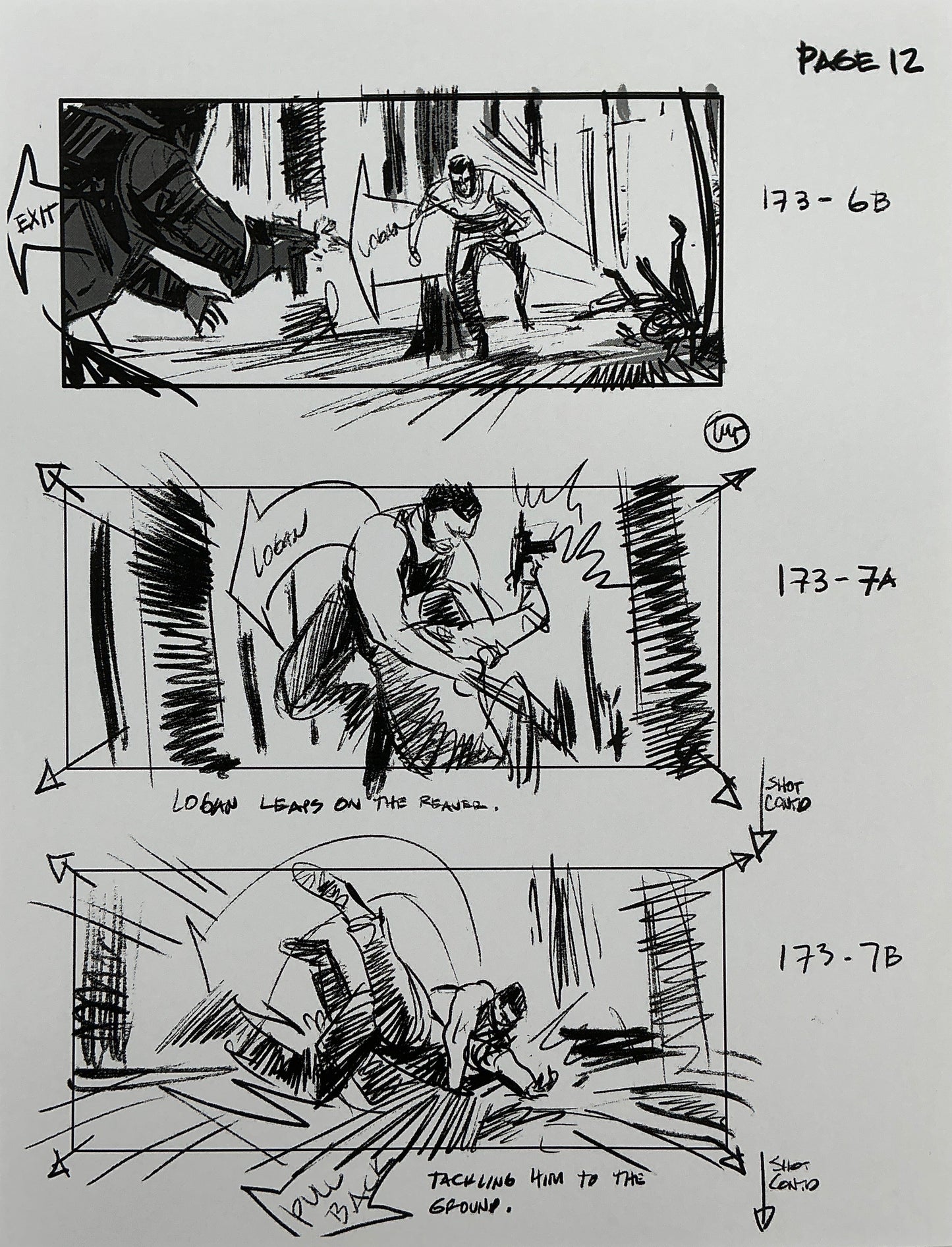 Storyboards Eden-Finale Scene 167 Logan (2017) Memorabilia Y'allywood Props 12