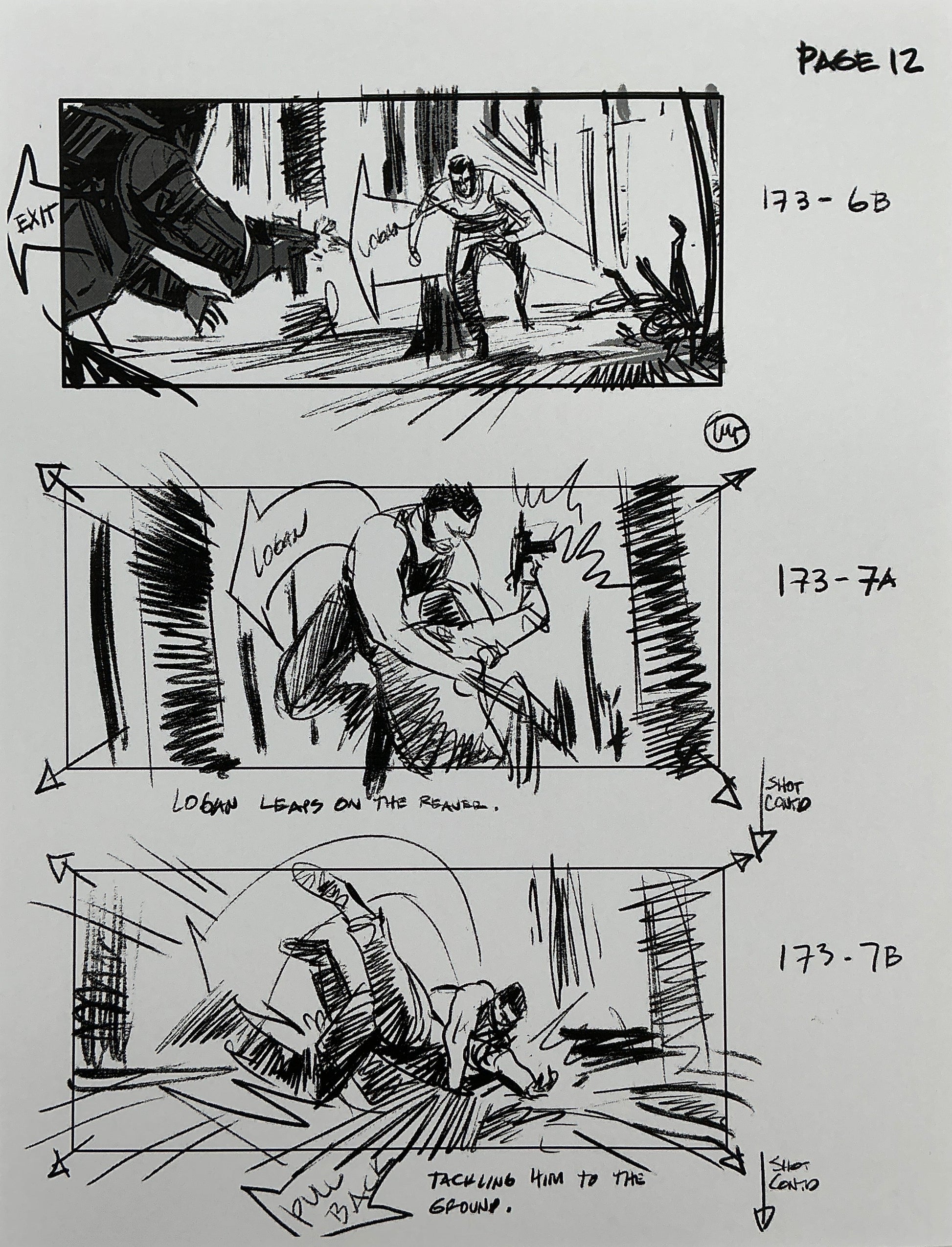 Storyboards Eden-Finale Scene 167 Logan (2017) Memorabilia Y'allywood Props 12
