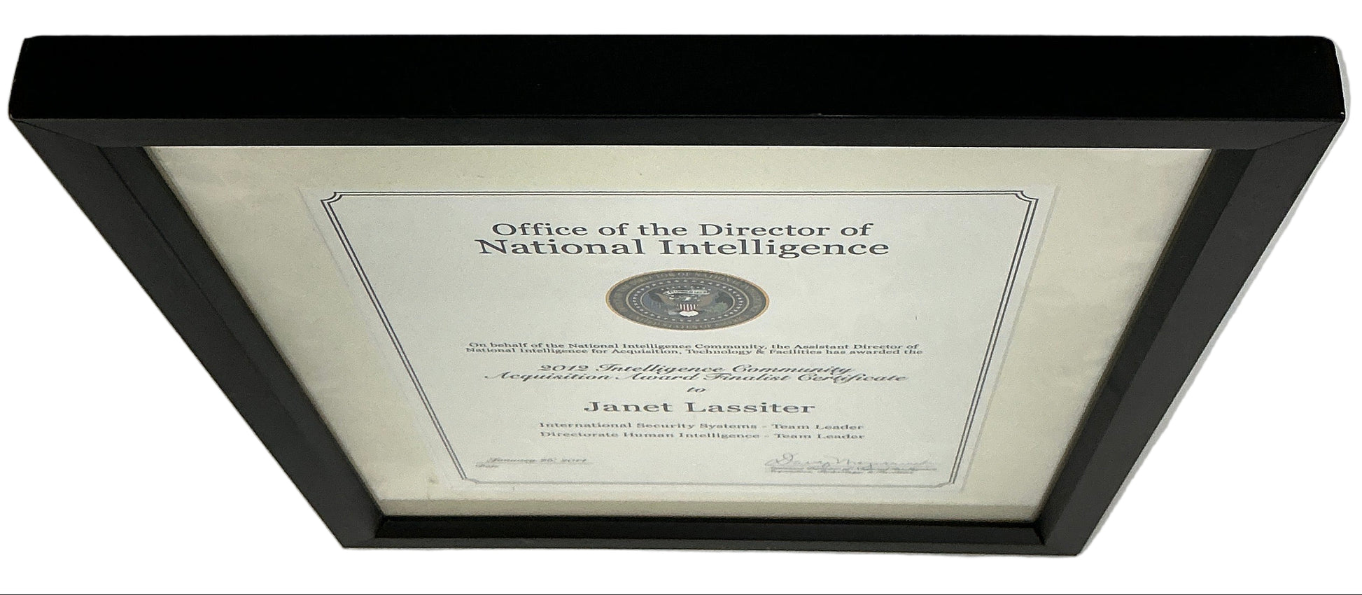 Janet Lassiter’s National Intelligence Award Gemini Man (2019) Movie Prop Y'allywood Props