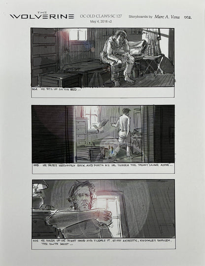 Storyboards Old Claws Scene 127 Logan (2017) Memorabilia Y'allywood Props 2