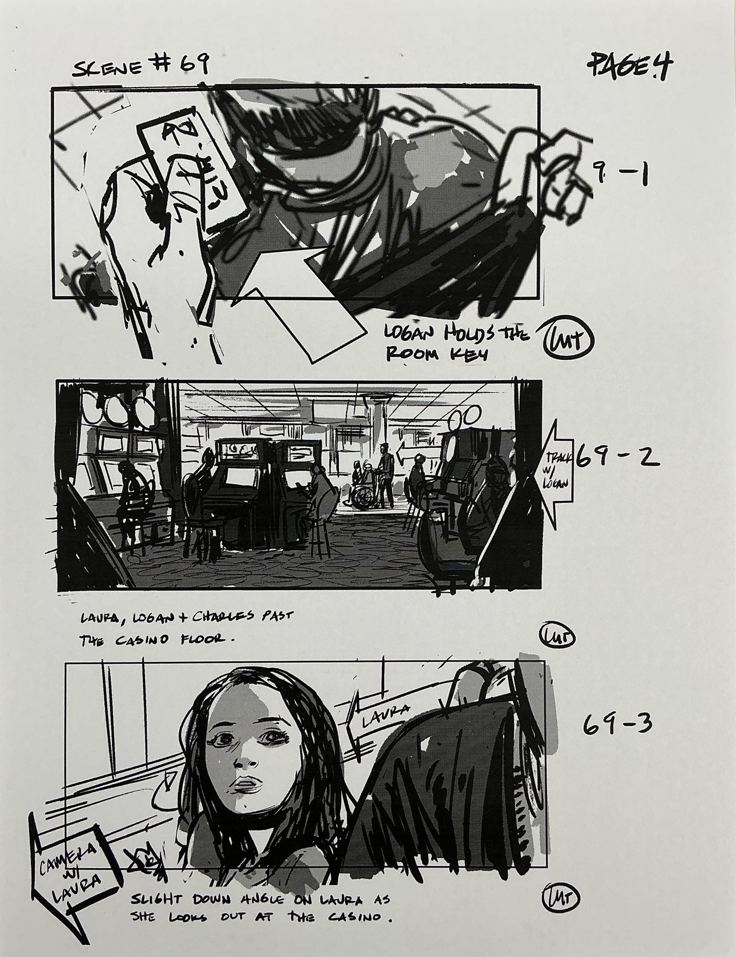 Storyboards Entering Casino Scene 68 Logan (2017) Memorabilia Y'allywood Props 4