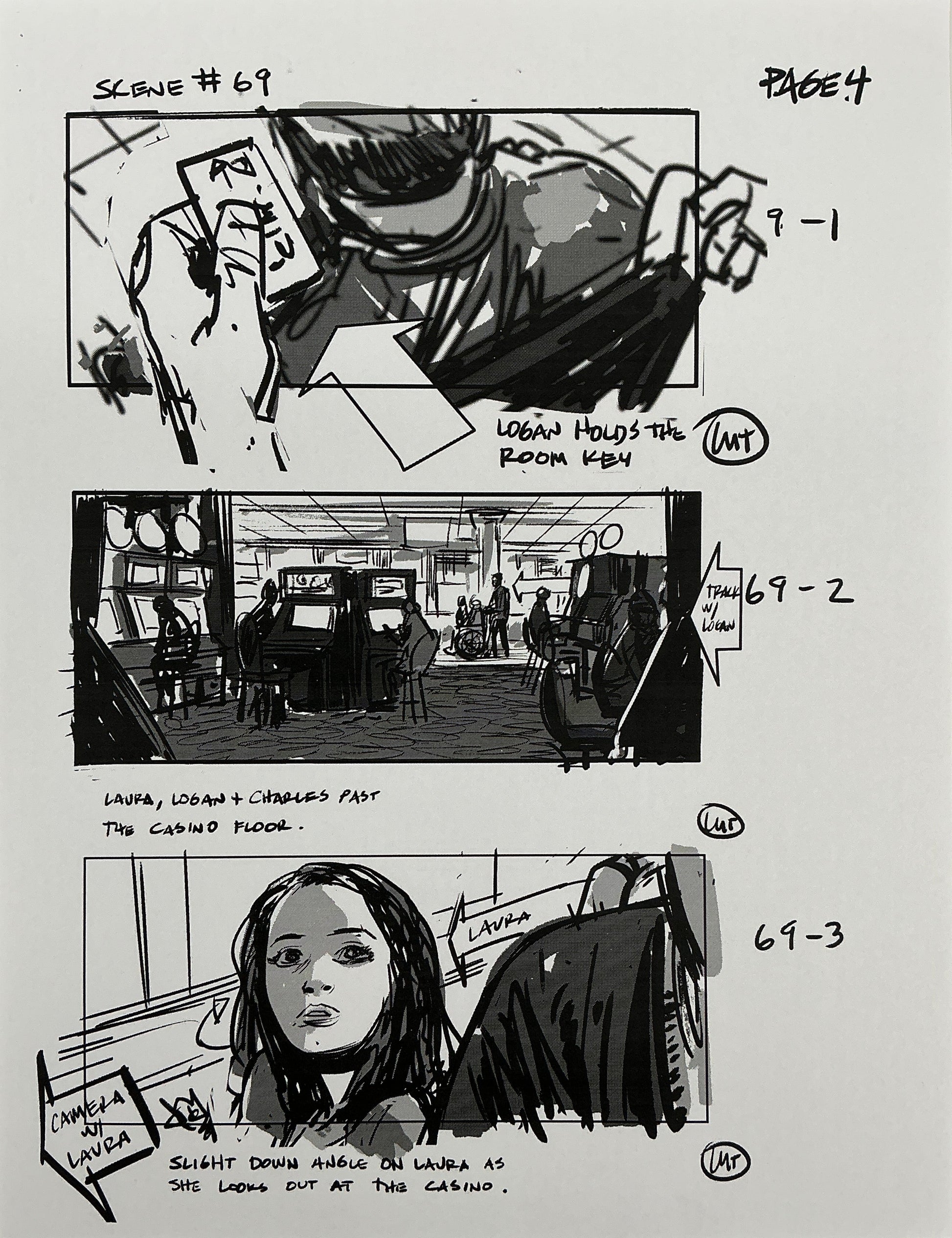 Storyboards Entering Casino Scene 68 Logan (2017) Memorabilia Y'allywood Props 4