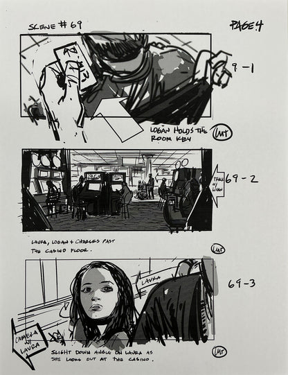 Storyboards Entering Casino Scene 68 Logan (2017) Memorabilia Y'allywood Props 4