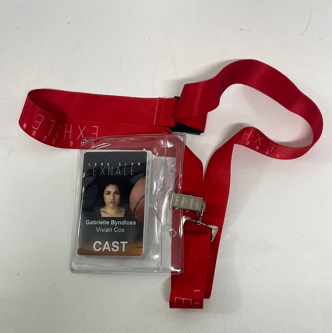 Long Slow Exhale Cast ID Badges Movie Prop Y'allywood Props Gabrielle Byndloss  