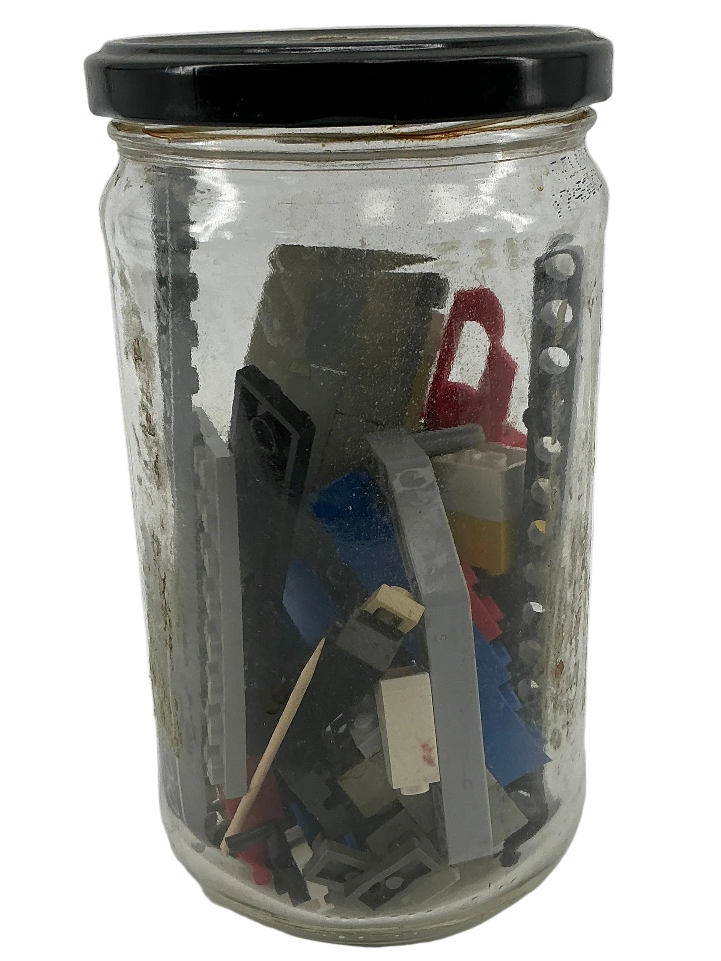 Jar of LEGO from Will Byer's Room Stranger Things (2016-2025) Movie Prop Y'allywood Props