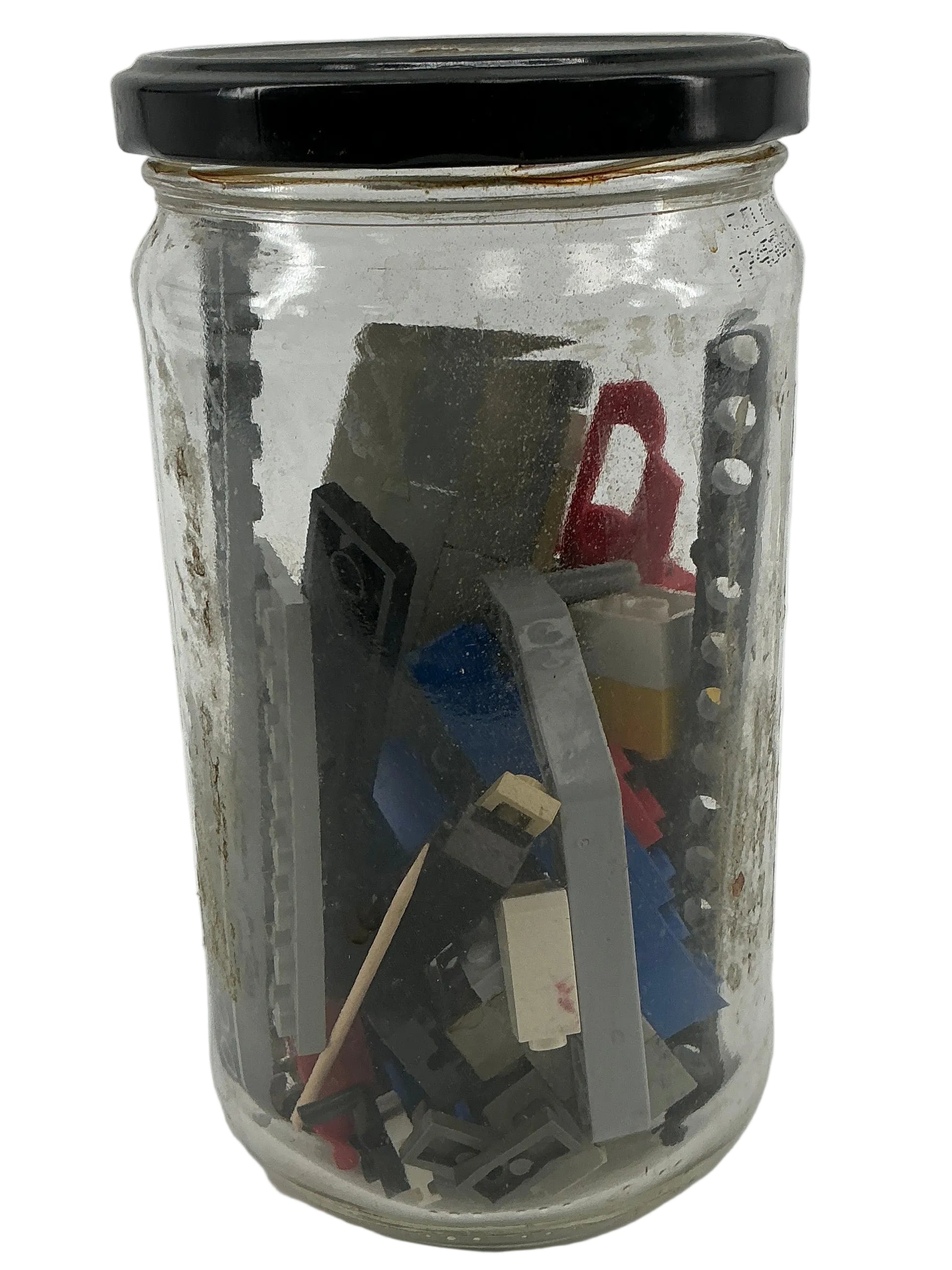 Jar of LEGO from Will Byer's Room Stranger Things (2016-2025) Movie Prop Y'allywood Props