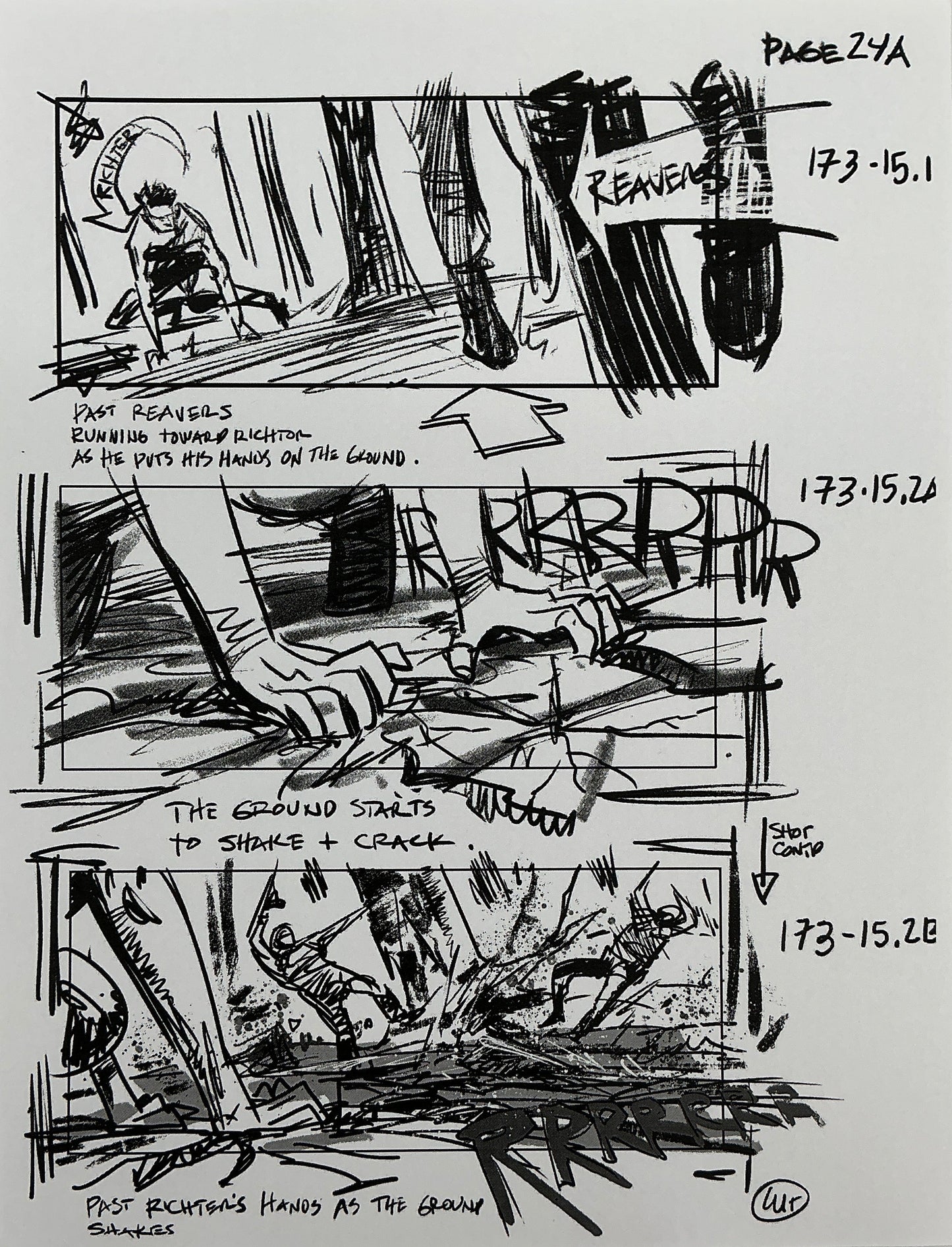 Storyboards Eden-Finale Scene 167 Logan (2017) Memorabilia Y'allywood Props 24A
