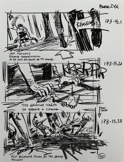 Storyboards Eden-Finale Scene 167 Logan (2017) Memorabilia Y'allywood Props 24A