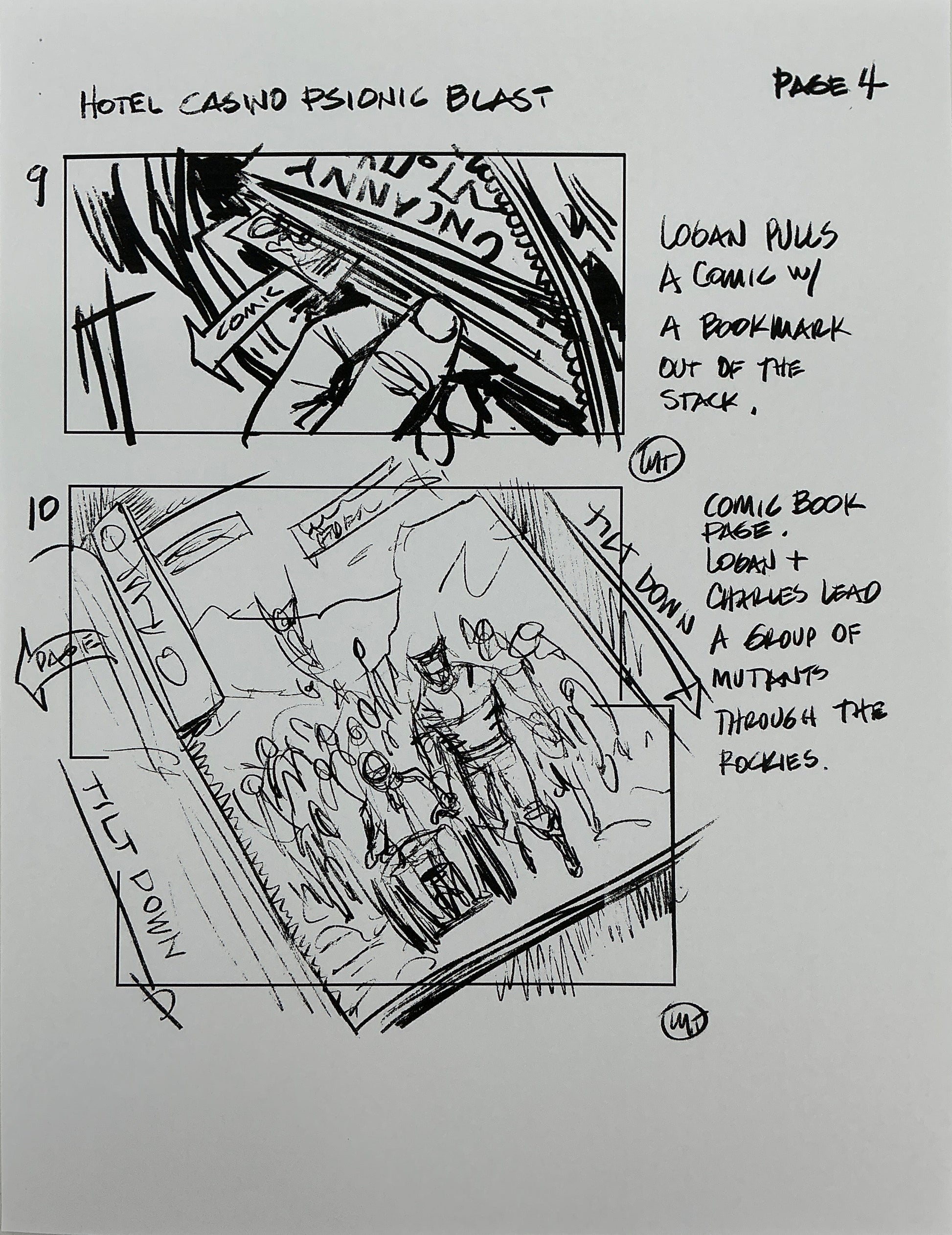 Storyboards Hotel Casino Psionic Blast Scene Logan (2017) Memorabilia Y'allywood Props 4