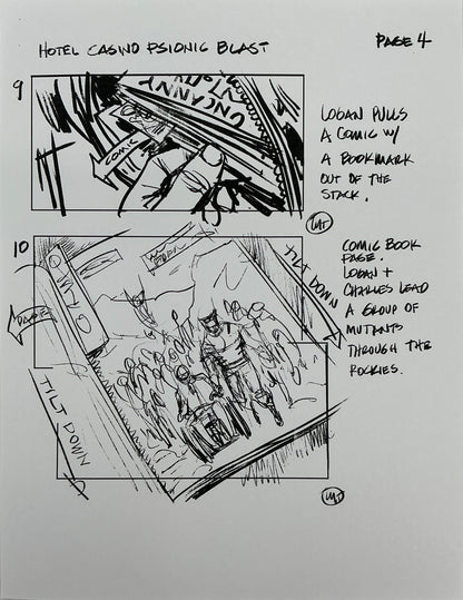 Storyboards Hotel Casino Psionic Blast Scene Logan (2017) Memorabilia Y'allywood Props 4