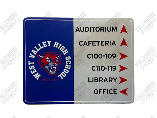West Valley High School Sign Cobra Kai Movie Prop Y'allywood Props
