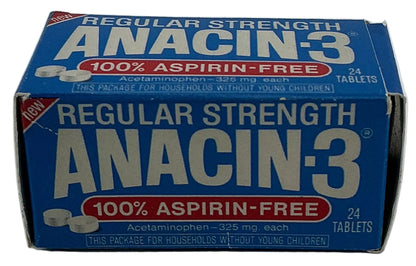 Anacin-3 Box from Hopper's Cabin Stranger Things (2016-2025) Movie Prop Y'allywood Props