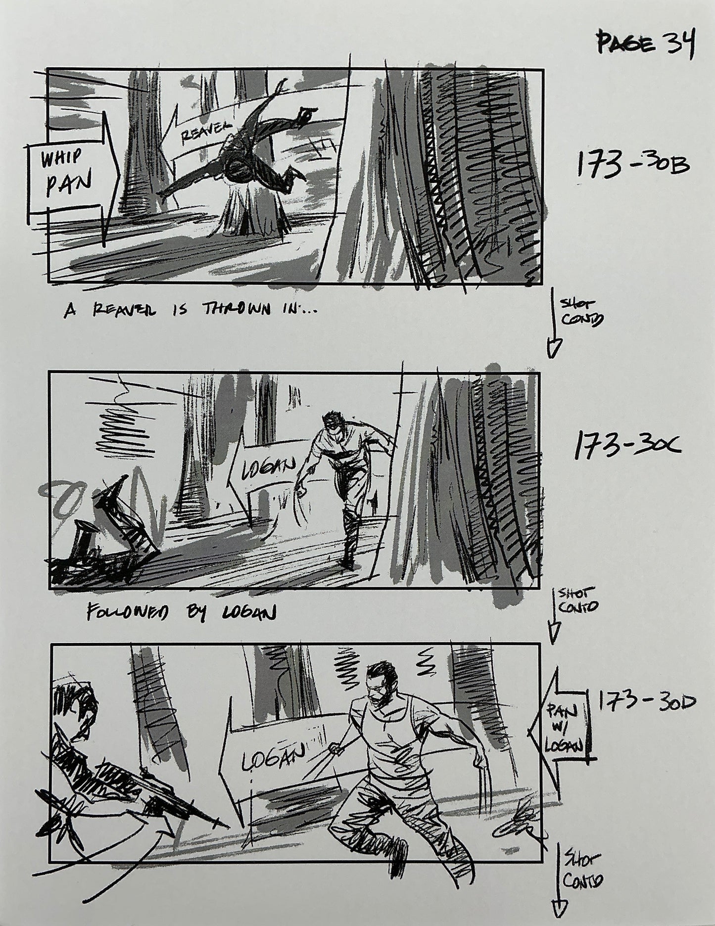Storyboards Eden-Finale Scene 167 Logan (2017)