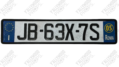 Rome License Plates Red Notice (2021) Movie Prop Y'allywood Props JB-63X-7S