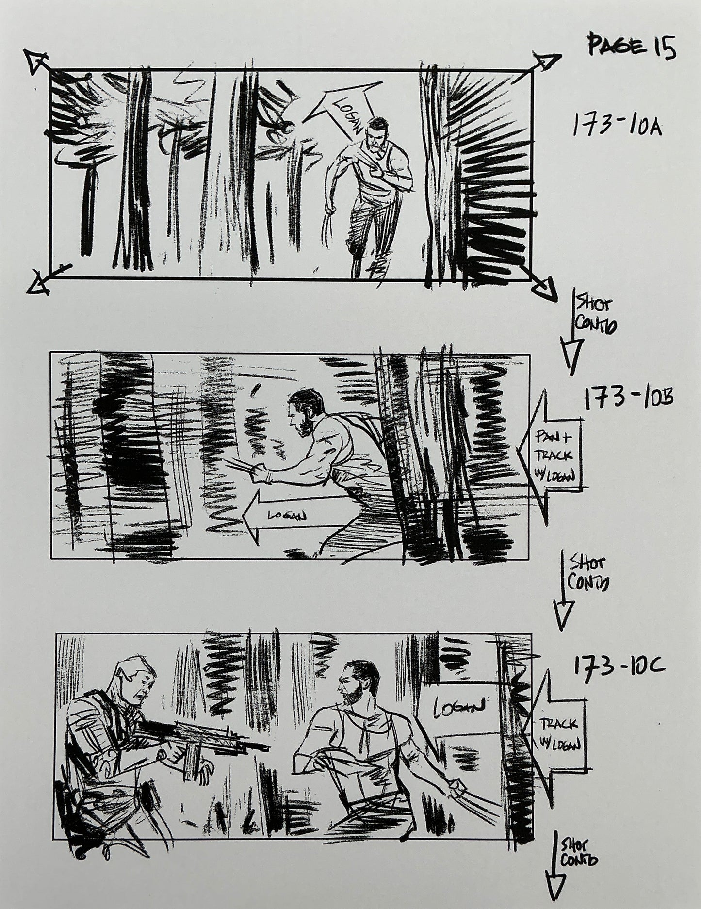 Storyboards Eden-Finale Scene 167 Logan (2017) Memorabilia Y'allywood Props 15