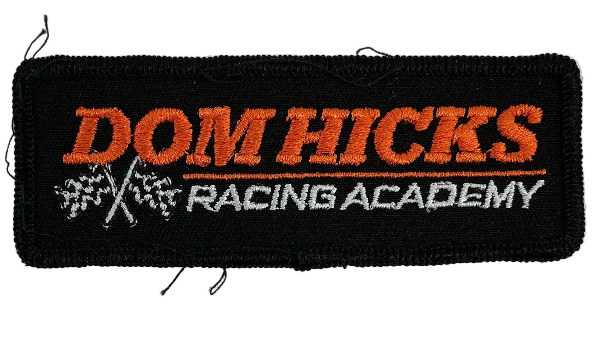 Patches from The Art of Racing in the Rain (2019) Movie Prop Y'allywood Props Dom Hicks Racing Academy - 4x1.75" - Black