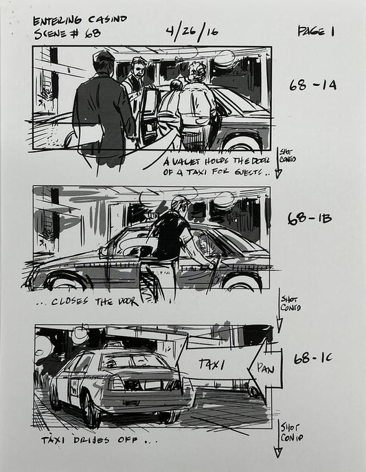Storyboards Entering Casino Scene 68 Logan (2017) Memorabilia Y'allywood Props 1