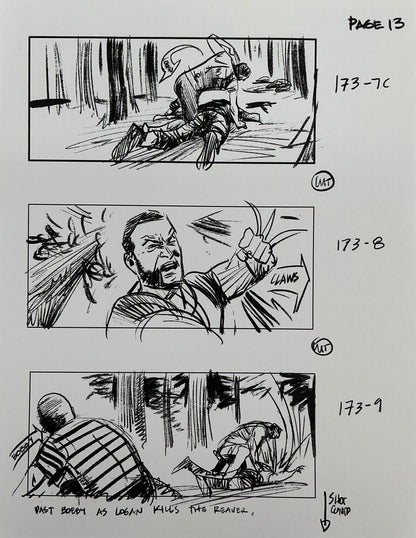 Storyboards Eden-Finale Scene 167 Logan (2017) Memorabilia Y'allywood Props 13