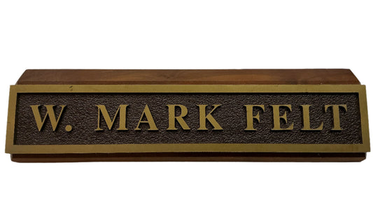 Desk Nameplate Mark Felt (2017) Movie Prop Y'allywood Props