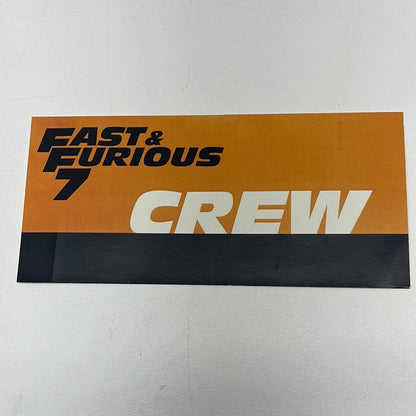 Parking Pass for Cast & Crew Fast & Furious 7 Movie Prop Atlanta Brick Co   