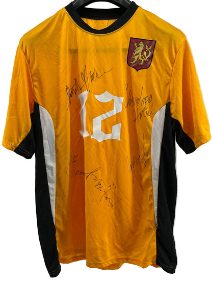 Ziggy's Hofbrau Soccer Jerseys Den of Thieves (2018) Movie Prop Y'allywood Props Large (Orange)