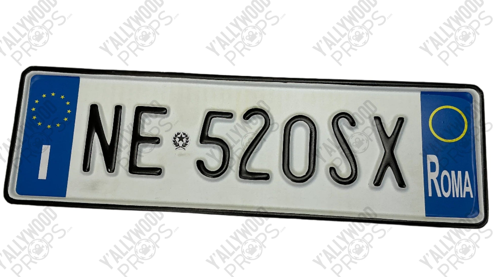 Rome License Plates Red Notice (2021) Movie Prop Y'allywood Props NE520SX Back