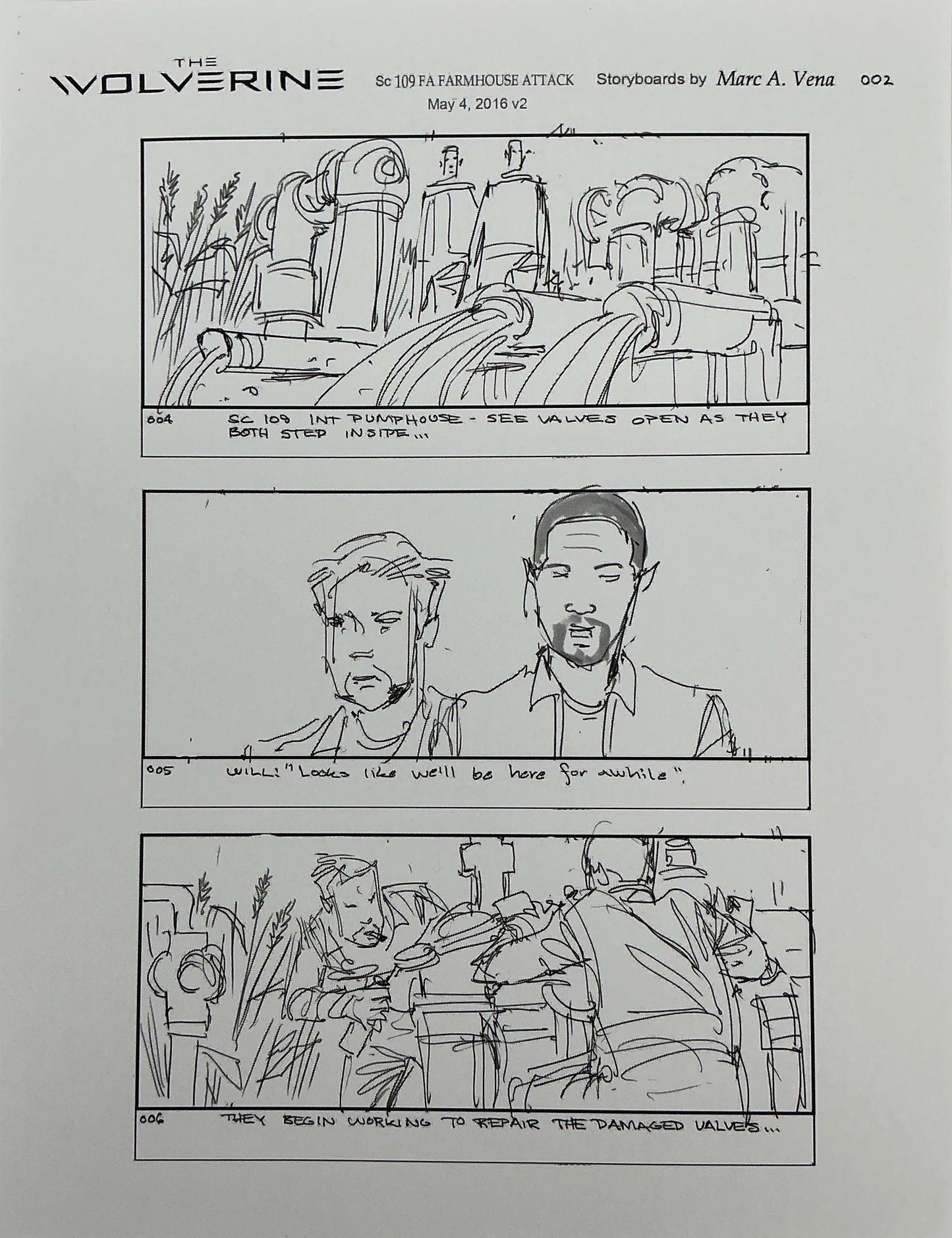 Storyboards Farmhouse Attack Scene 108 Logan (2017) Memorabilia Y'allywood Props 2