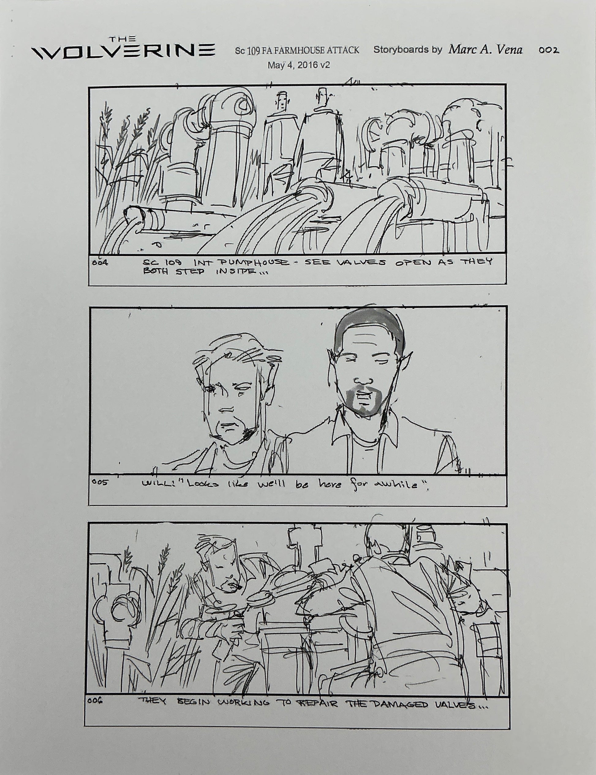 Storyboards Farmhouse Attack Scene 108 Logan (2017) Memorabilia Y'allywood Props 2