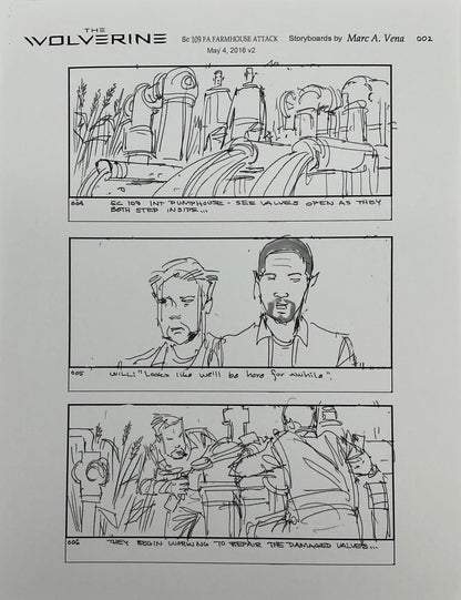 Storyboards Farmhouse Attack Scene 108 Logan (2017) Memorabilia Y'allywood Props 2