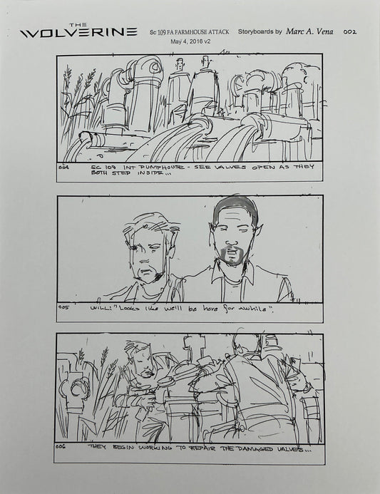 Storyboards Farmhouse Attack Scene 108 Logan (2017) Memorabilia Y'allywood Props 2