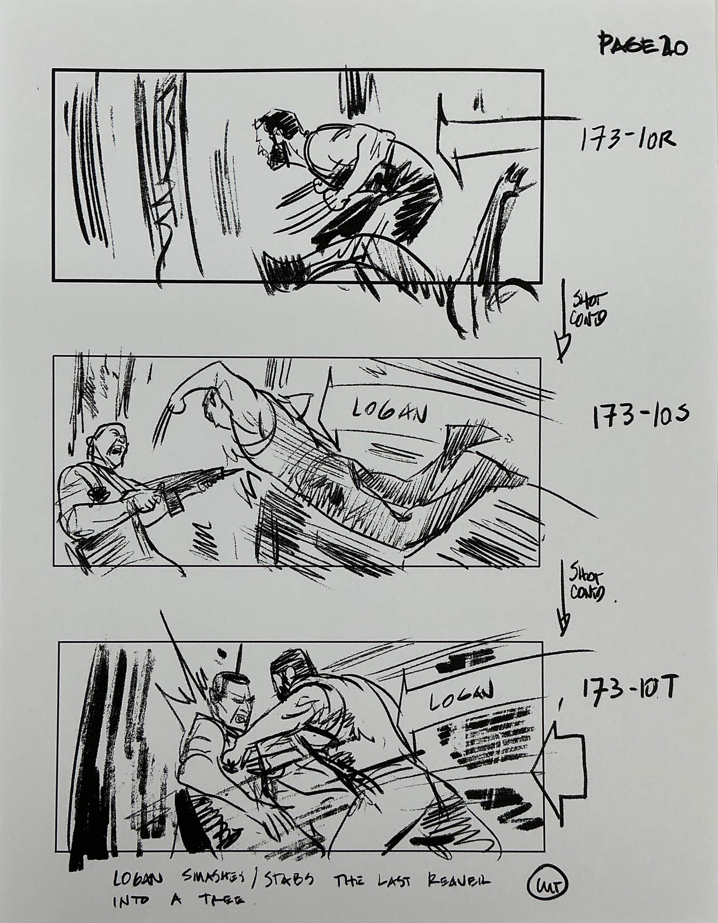 Storyboards Eden-Finale Scene 167 Logan (2017) Memorabilia Y'allywood Props 20